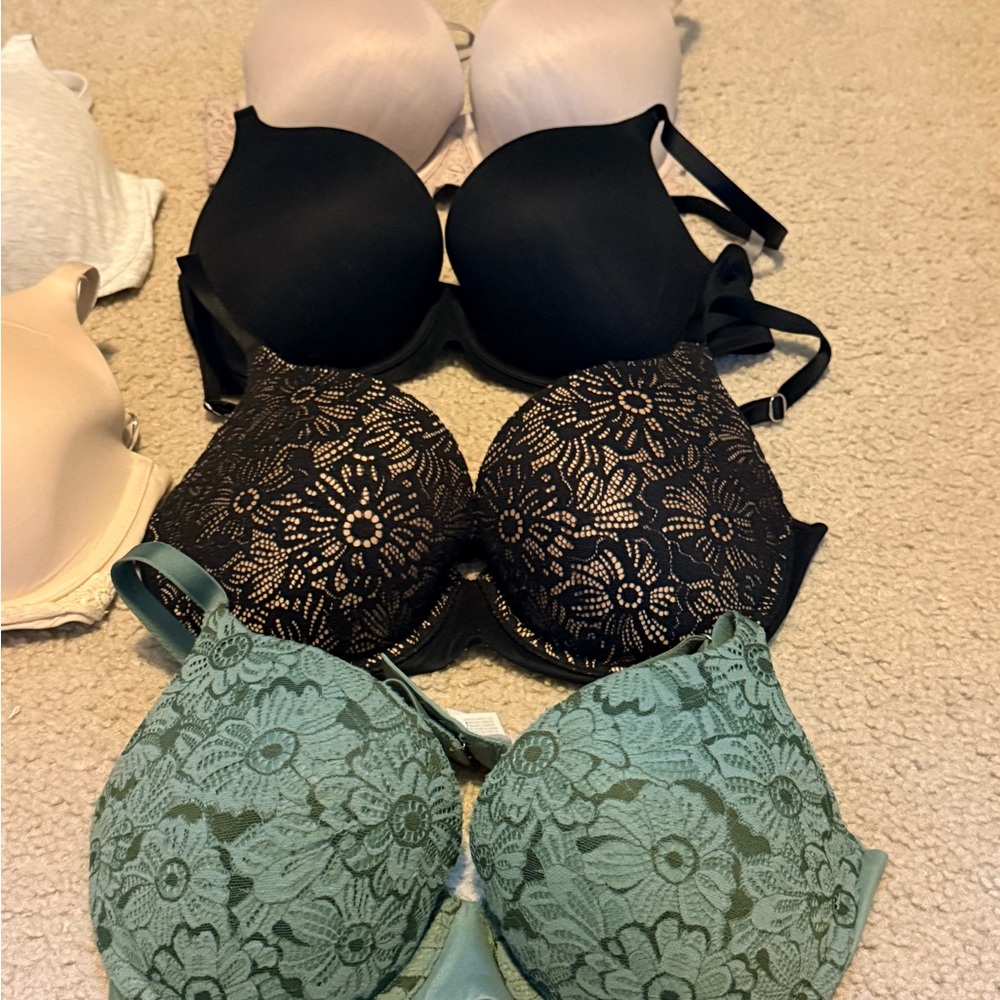 Aerie Lace and Smooth Bra Set - Black, Cream, Green, nude - Picture 2 of 3